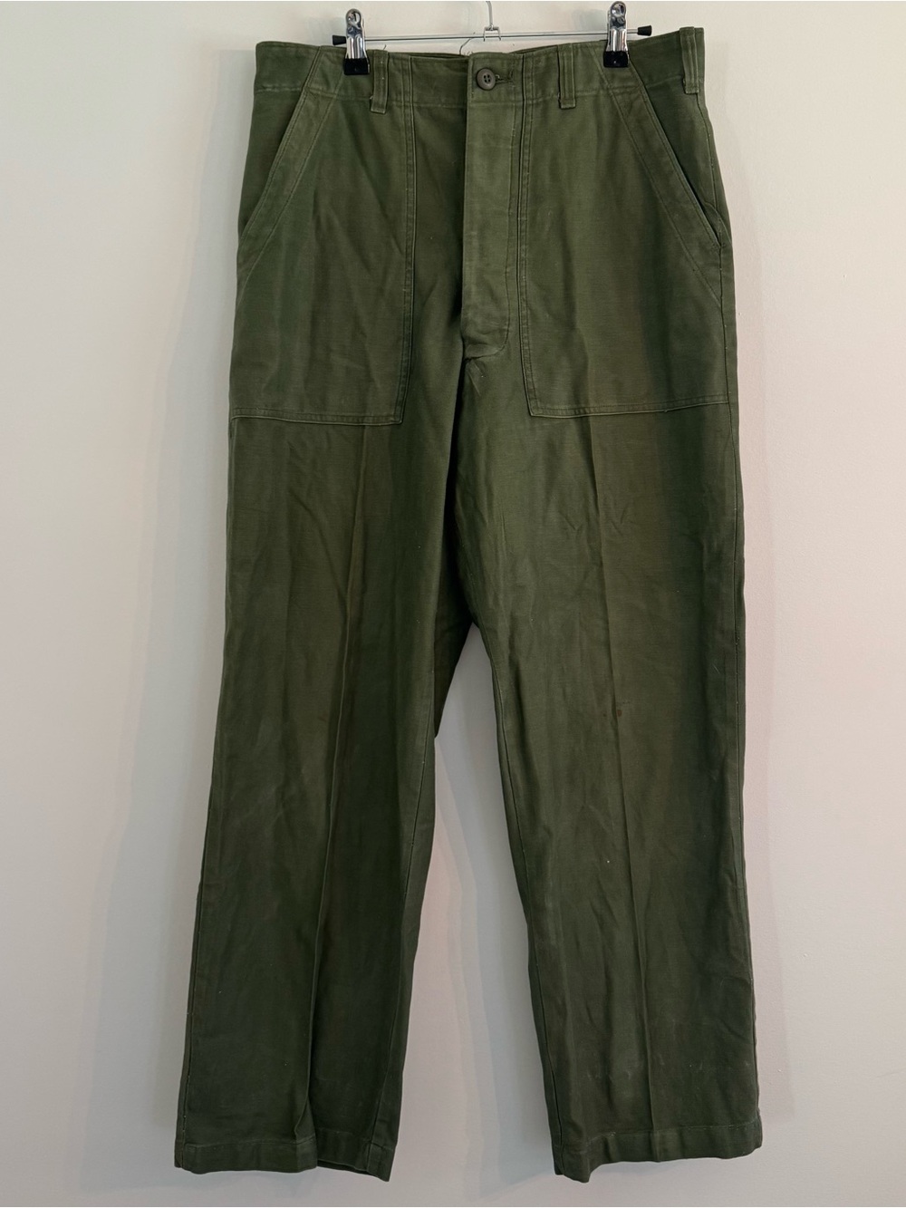 Vietnam War OG-107 Type 1 Class 1 Sateen US Army Military Trousers Pants 34x31